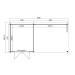  Outdoor Life Products | Tuinhuis met Overkapping Sunniva 570 x 275 | Geïmpregneerd | Olijfgroen 260856-01
